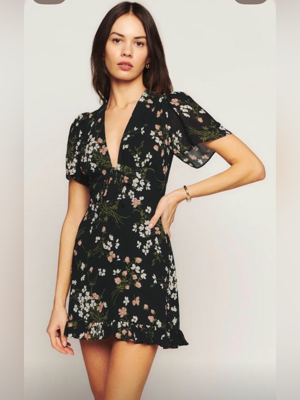 Reformation Mya Floral-Print Minidress